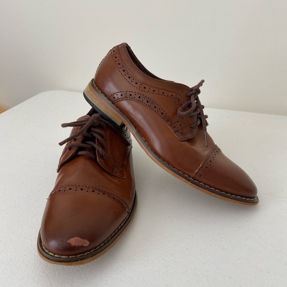 Stacy Adams‎ boy’s Dickinson Oxford lace up shoes — size 1 - Picture 1 of 9